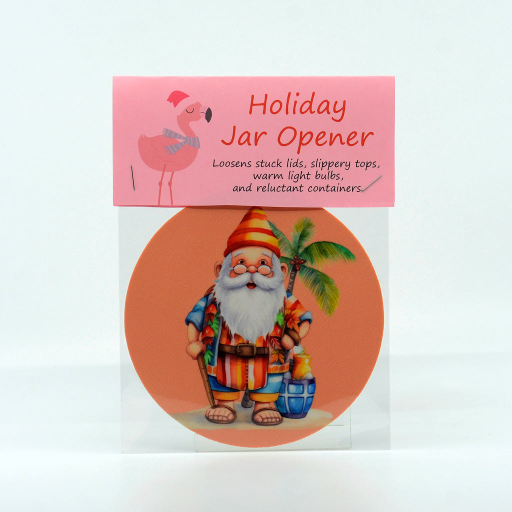 Santa Beach round rubber jar opener