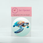 Sea Turtle Graphics on a round rubber jar opener