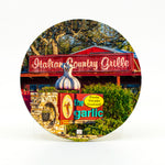 The Garlic Restaurant in New Smyrna Beach Florida Photograph on a Round Rubber Home Coaster