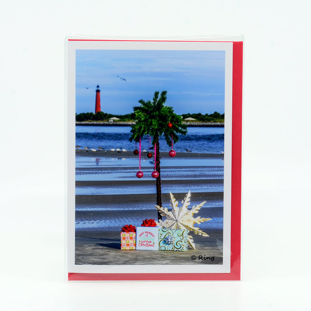 2022 New Smyrna Beach notecard with Ponce Inlet Lighthouse in the background