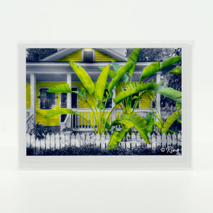 Caribbean Cottage House photograph on a glossy greeting card 5" x 7"