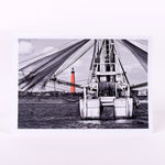 Ponce Inlet Lighthouse with shrimp boat Lady Barbara on a 5"x7" glossy greeting card