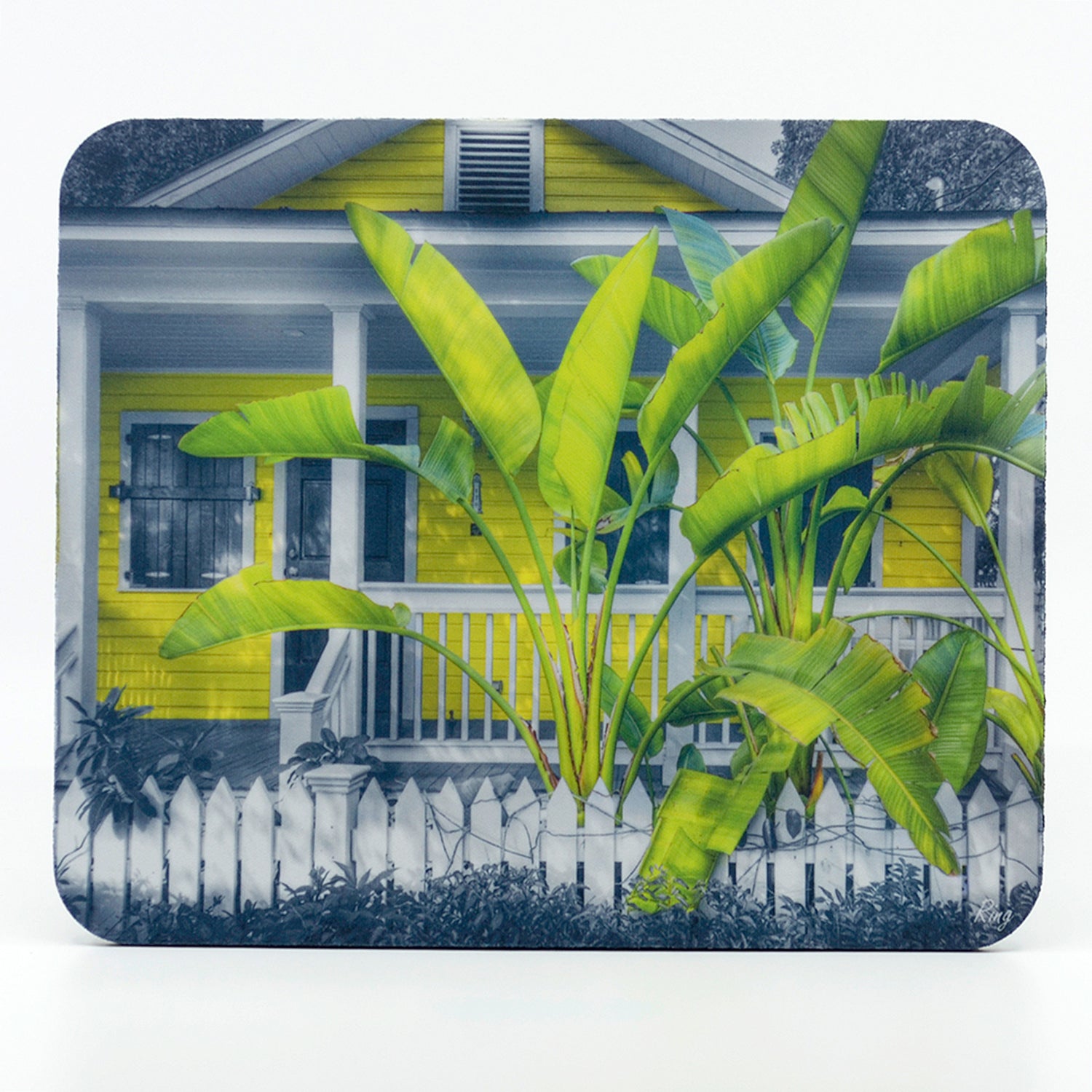 Caribbean Cottage Photograph on a Rectangle Rubber Mouse Pad