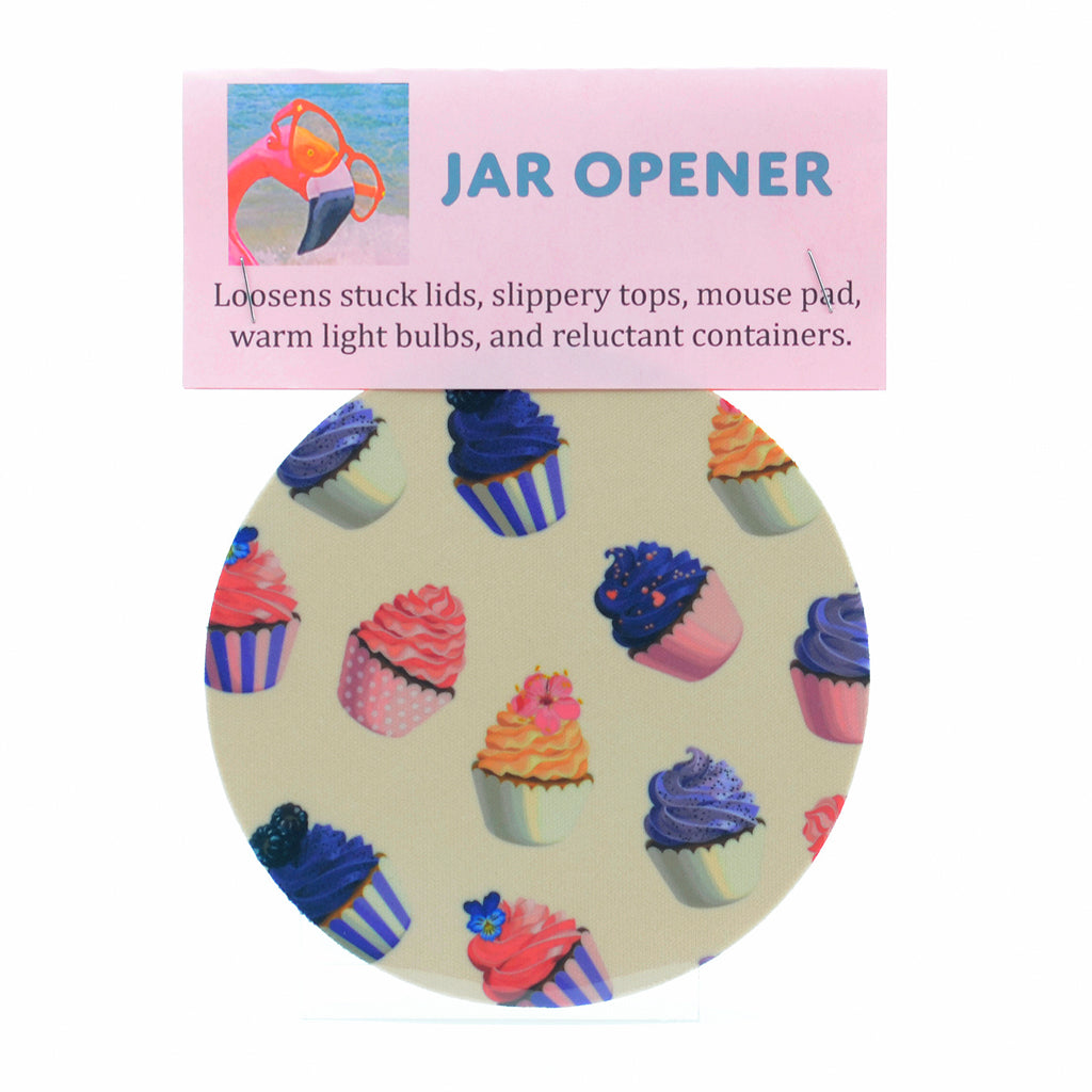 5" Purple Cupcake Rubber Jar Opener