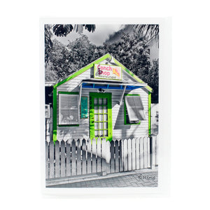 Conch Shop photograph on a glossy greeting card 5" x 7"