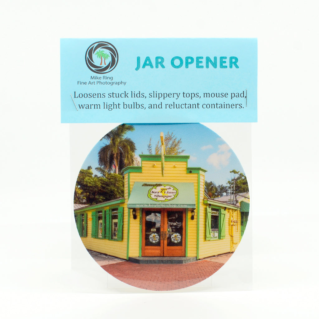 Kermit's Key West Key Lime Shoppe Photograph on a 5" Rubber Round Jar Opener