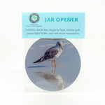 Seagull 3 on the beach on a 5" rubber bottle opener