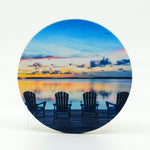 Islamorada Sunset Photograph on a 4" Rubber Home Coaster