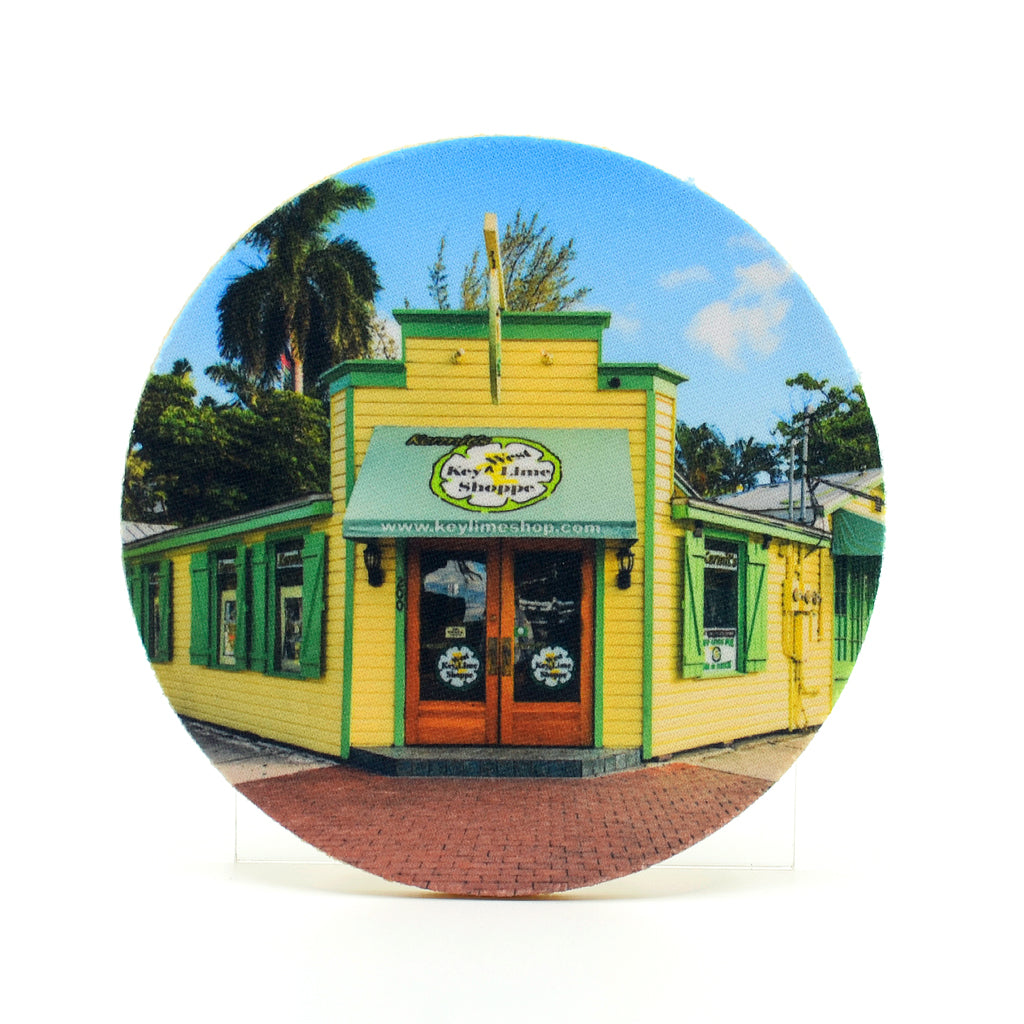 Kermit's Key West Key Lime  Shoppe Photograph on a 4" Rubber Home Coaster
