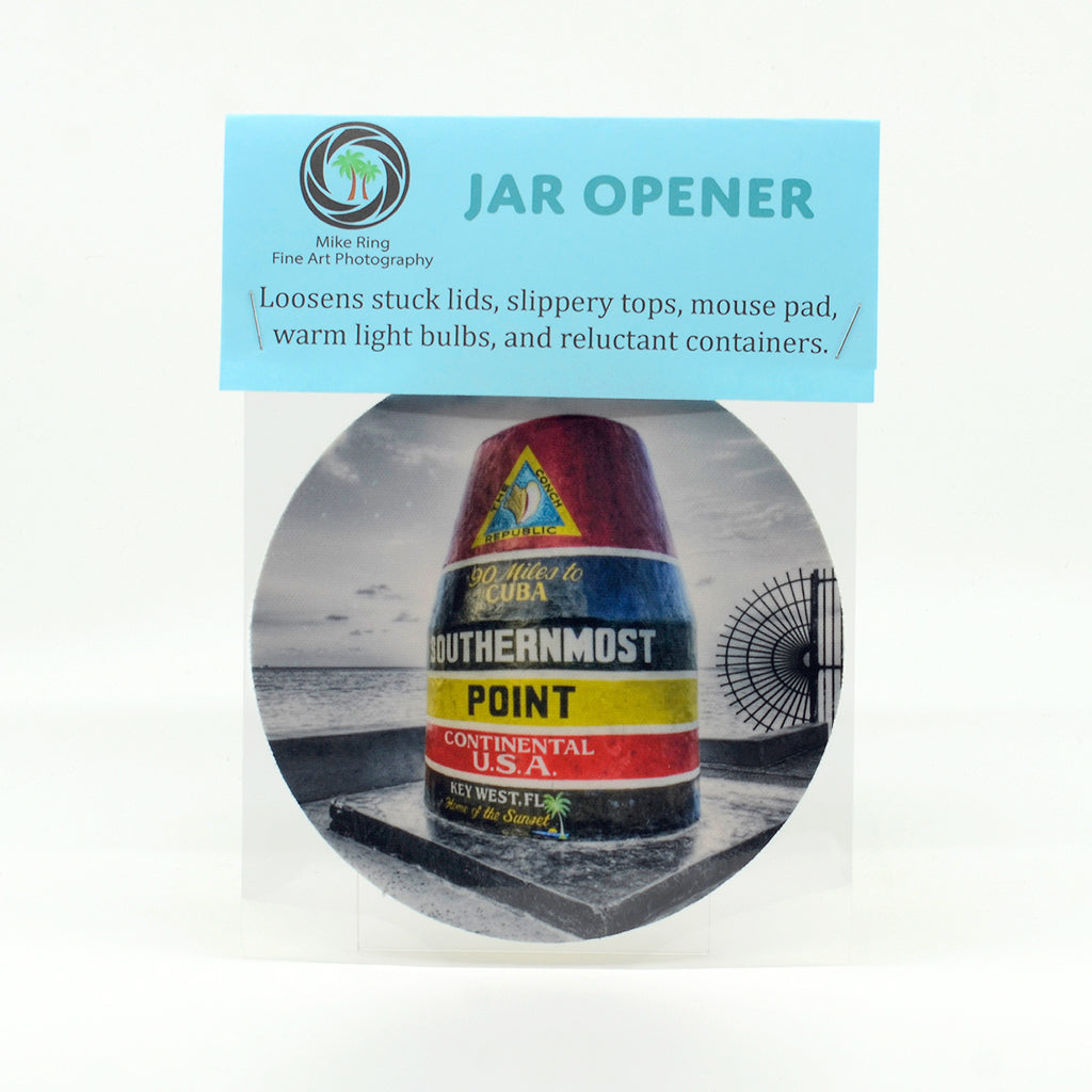 Southernmost Point Photograph on a 5" Rubber Round Jar Opener