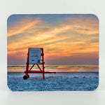 Life Guard Stand on a rectangle rubber mouse pad