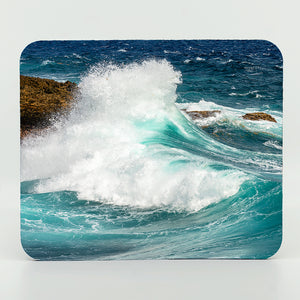 Ocean Wave photography on a rectangle rubber mouse pad