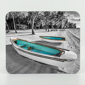 Beach Tenders Photograph on a rectangle mouse pad