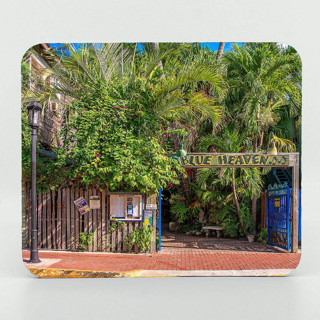 Blue Heaven Restaurant Photograph in Key West on a rectangle mouse pad