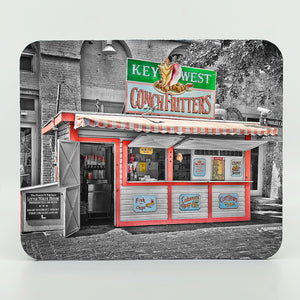 Conch Fritters Photograph on a Rectangle Rubber Mouse Pad