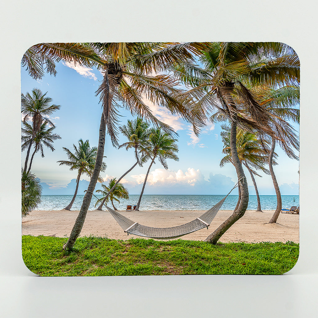 Hammock by the Sea Photograph on a Rectangle Rubber Mouse Pad