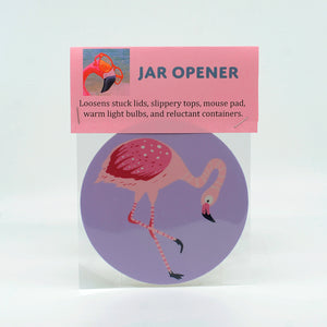 Kitchen Gadget-Pink Flamingo-5" Rubber Jar Opener and Bottle Opener