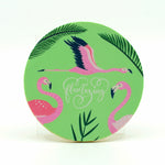 Rubber Drink Coaster-Flamazing Flamingo-Protects Furniture