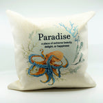 16" x 16" Octopus Paradise Decorative Pillow