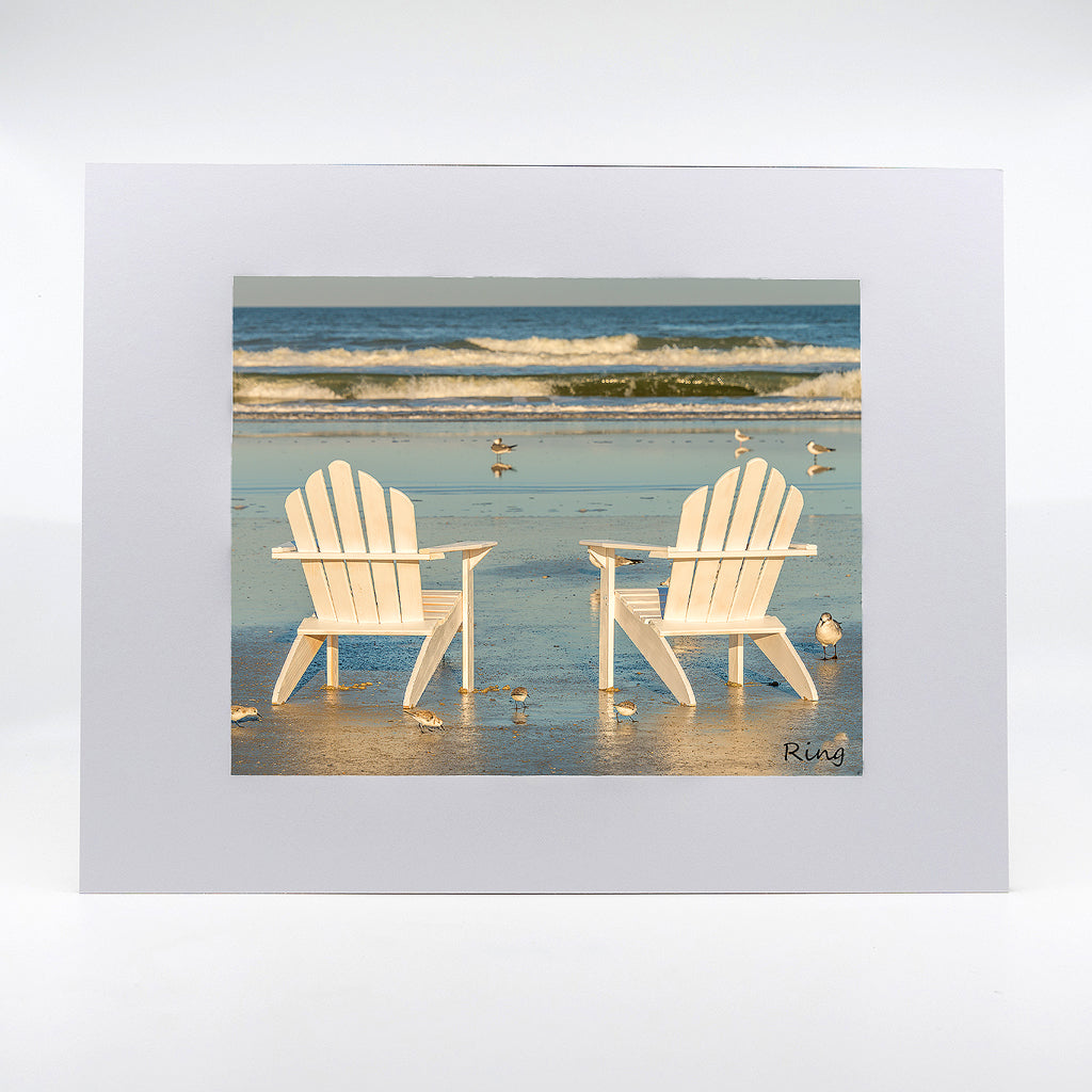 Adirondack Chairs Fine Art Print Matted