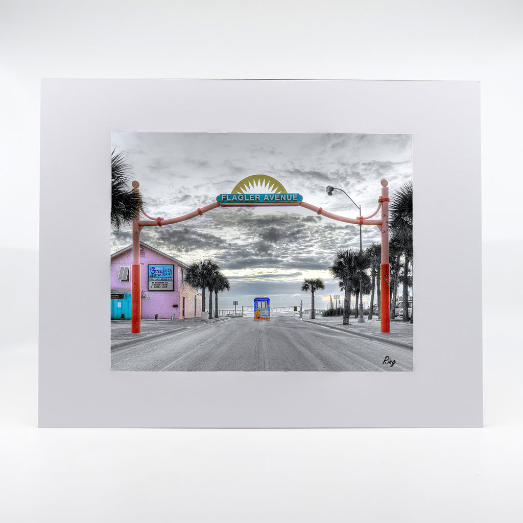 11" x 14" Photograph of Flagler Avenue in New Smyrna Beach Florida