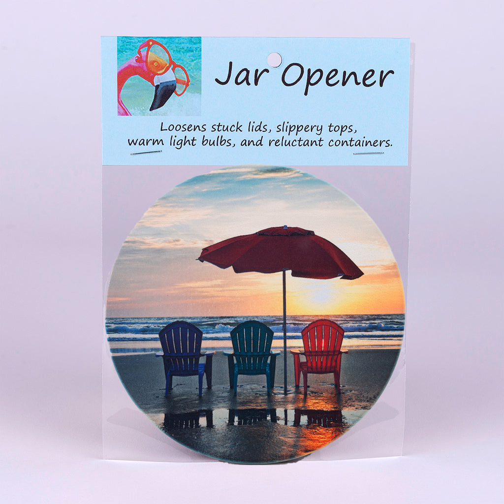 Kitchen Gadget-Rubber Jar Opener of 3 chairs on the beach