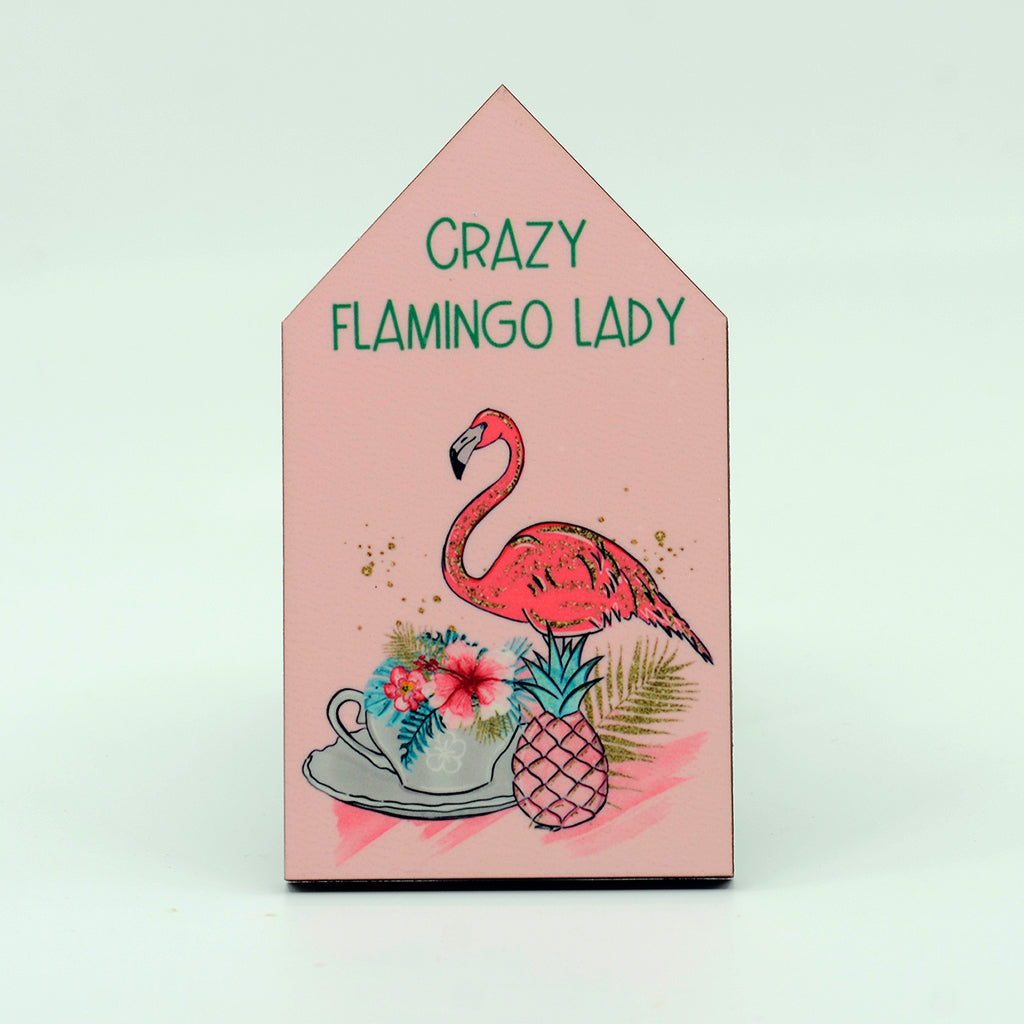 Crazy Flamingo Lady Magnet