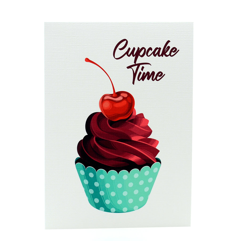 Cherry Cupcake Time 5x7 notecard