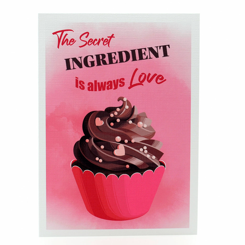 Secret Ingredient Cupcake 5x7 notecard