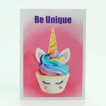 Unicorn Cupcake 5x7 notecard