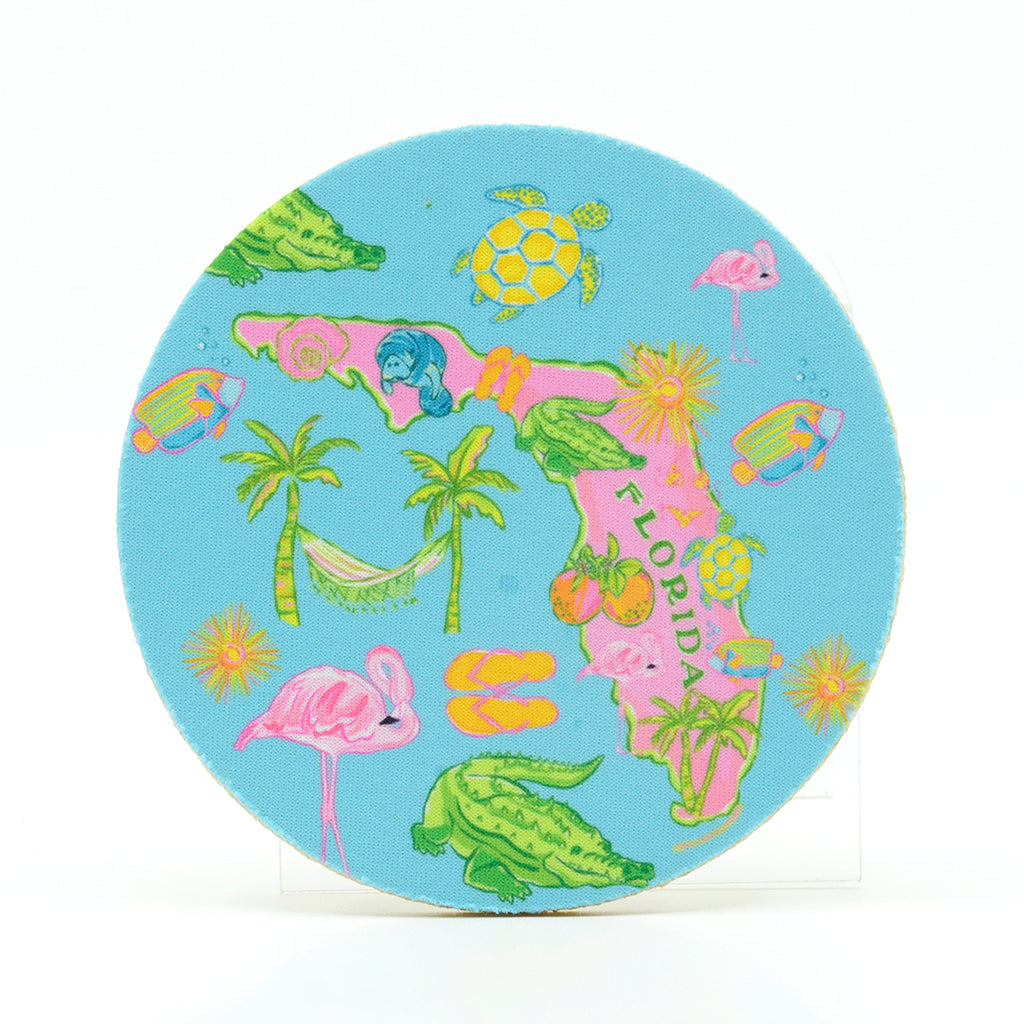 Florida Life Rubber Home Coaster