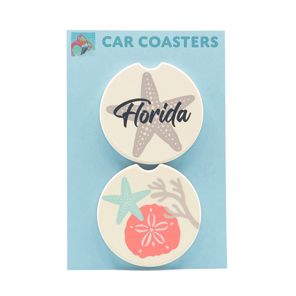 Florida Sandstone Car Coasters (set of 2)