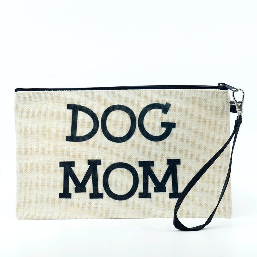 Dog mom large zipper pouch