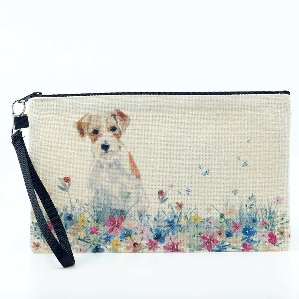 Jack Russell large zipper pouch