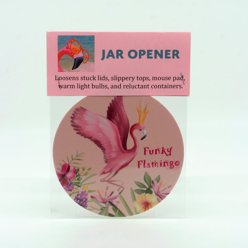 Funky Flamingo - 5" Rubber Jar Opener