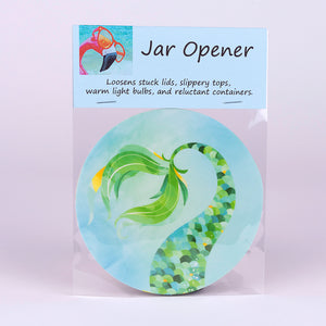 Rubber Jar Opener with Green Mermaid Tail