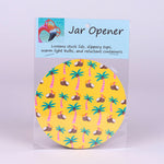 Rubber Jar Opener with Palms Trees and Coconuts