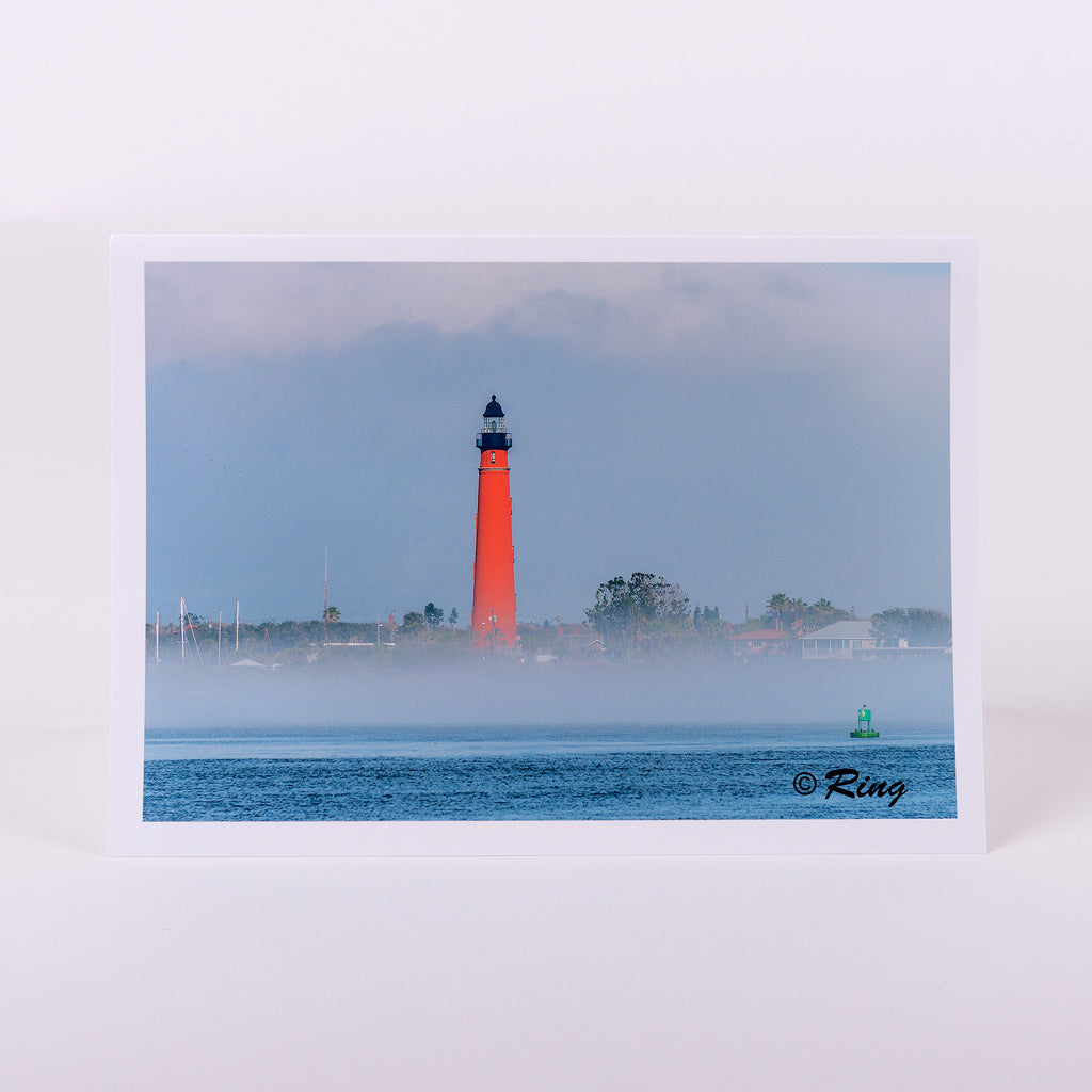 Ponce Inlet Lighthouse Fog Notecard