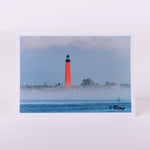 Ponce Inlet Lighthouse Fog Notecard