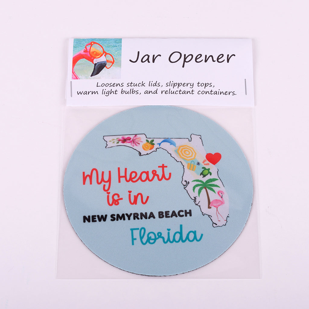 5" Jar Opener of State of Florida with Heart located at New Smyrna Beach