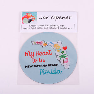 5" Jar Opener of State of Florida with Heart located at New Smyrna Beach