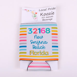 11 ounce koozie with zip code 32168 new smyrna beach florida