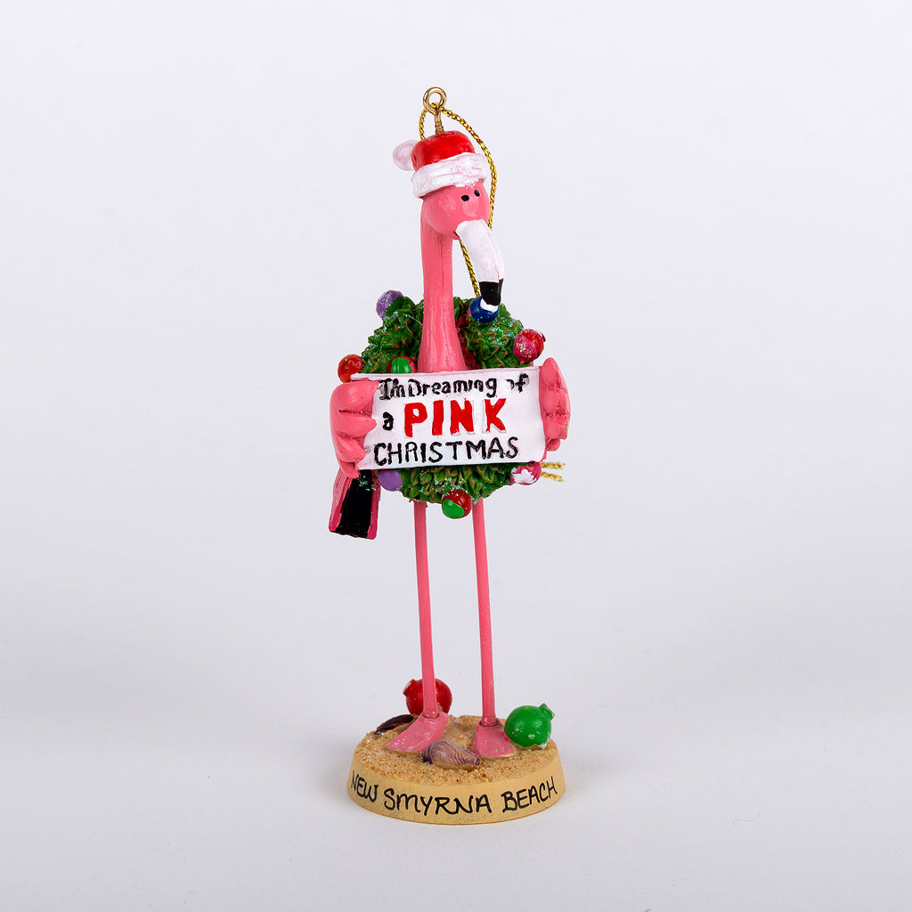 I'm dreaming of a pink christmas resin ornament