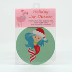 Mermaid Christmas 5" Rubber Jar Opener