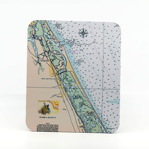 NOAA Nautical Chart of New Smyrna Beach on a Rectangle Mouse Pad