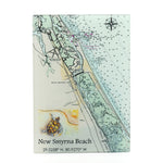 New Smyrna Beach Nautical Chart tempered glass cutting board