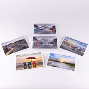 Assortment of Photographic New Smyrna Beach notecards (box of 10).