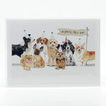 Party Animal Dogs canvas paper notecard