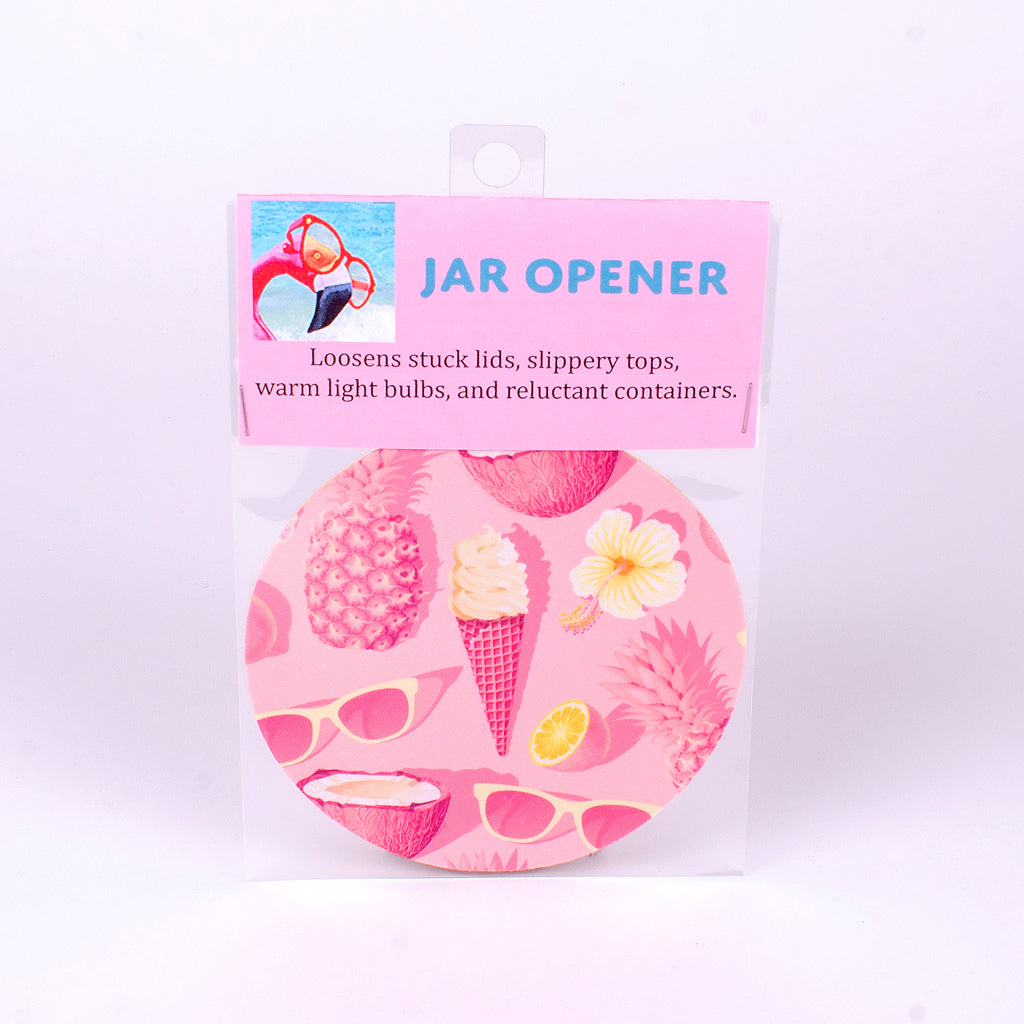 5" Jar Opener of  Pink Pineapple