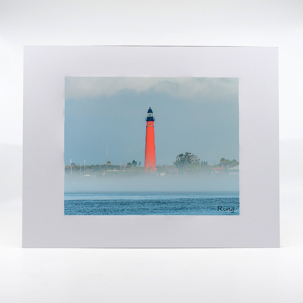 Ponce Inlet Lighthouse in Fog Fine Art Photograph by Mike Ring